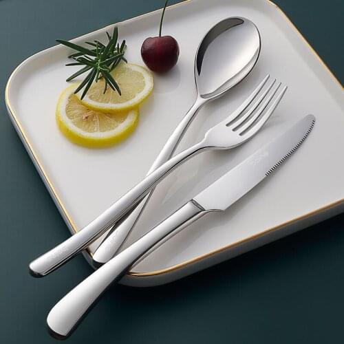 Luxury Cutlery Set Tableware Stainless Steel Tableware Set Knife Fork Spoon Dinnerware Flatware Set Kitchenware Zero Waste Gift
