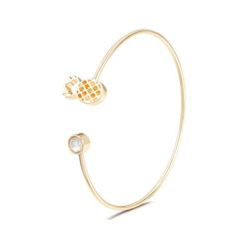 New fashion High-end pineapple rhinestone crystal gem bracelet For Women girl Accessories jewelry wholesale