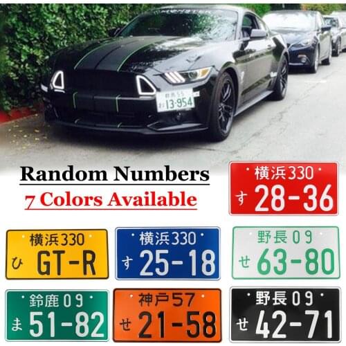 New Universal Car Japanese License Plate Number Plates Aluminum Tag For Jdm Kdm Racing Motorcycle