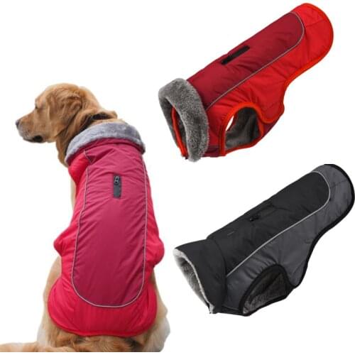Dog Clothes Waterproof Dog Jacket Winter Thicken Reflective Warm Dog Coat for Small Medium Large Dog Adjustable Pet Clothes