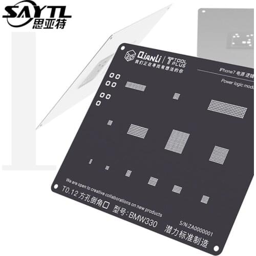 QianLi 3D BGA Reballing Stencil Kit for iPhone 8P/8/7/7P/6S/6/5S Communication Baseband Power Logic Module CPU Solder Template