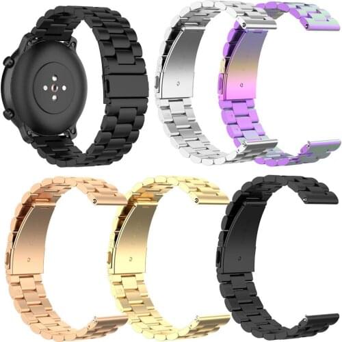Stainless Steel Watch Band Wrist Strap for Samsung Gear Amazfit Pace Wearable Devices Smart Accessories