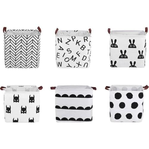 Foldable Laundry Basket Canvas Dirty Clothes Storage Barrel Kids Toy Organizer Holder Sundries Clothing Storage Pouch 33x33cm