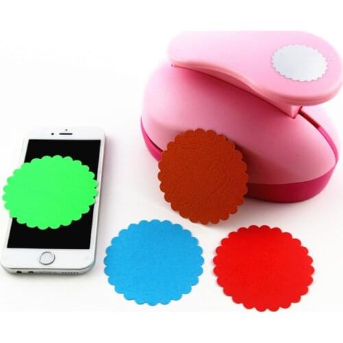 Super large 3''75mm circle furador paper punches for scrapbooking craft perfurador diy puncher paper circle cutter3180