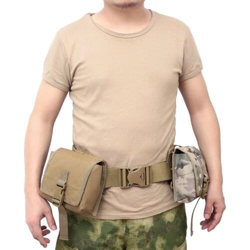 Tactical Double-layer Phone Pouch Bag Molle Mobile Phone Pouch Money Tools Bag Belt Military Hunting Molle Fanny Bag Waist Bag