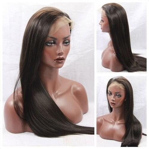 Dark Brown Long Straight Wigs for Women Naturle Looking Synthetic Heat Resistant Middle Part Cosplay Fancy Dress Wig 24 inches
