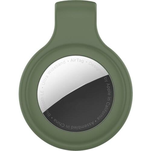 High Quality Steel Clip Silicone Protective Case Cover Shell for Apple Airtag Tracker Accessories Anti-scratch Keychain case