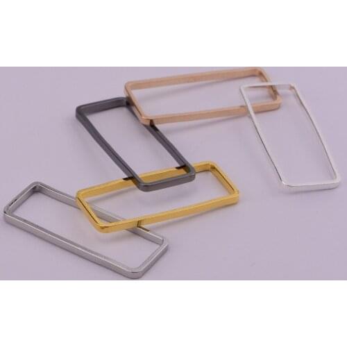 38*15mm 10pcs New Geometric rectangle ornament rectangle frame Charm Fit Jewelry Making earrings earings earing brinco