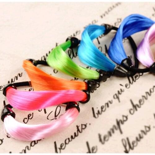 11 Solid Colors Silky Wig Elastic Hair Bands Rope Women Hairwear Fashion Ponytail Holder Hair Accessoires