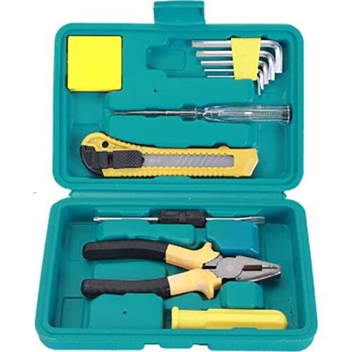 12pcs/set Combination Hand Tools Slotted Philiips Screwdriver Test Pen Piler Wrench Kit Household Repairing Tools Customize LOGO
