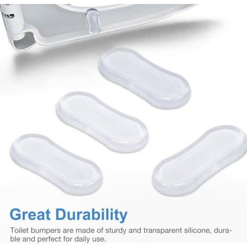 4PCS Universal Toilet Seat Bumpers With Strong Adhesive For Bidet Attachment Protection Pads Bathroom Accessories Replacement