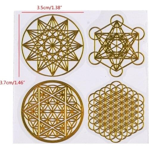 7 Chakra Copper Energy Tower Orgonite Stickers DIY Pyramid Epoxy Resin Material 97QE