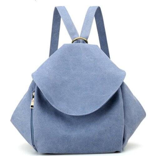 ARNOCHEN Casual Women Backpacks Small Canvas Backpack for School Bags Rucksack Multifunction Shoulder Bag Mochilas Mujer 2020