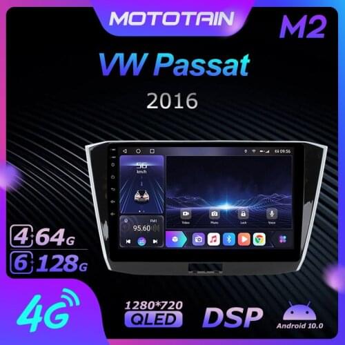 6G+128G Android 10.0 Car Radio GPS for VW Volkswagen PASSAT 2016 GPS Navi Setreo System with 4G LTE DSP SPDIF BT 5.0 1280*720