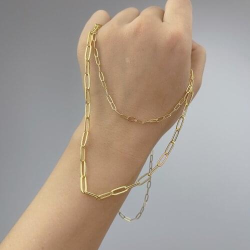 10Pcs chain only no letters, 18k plated chain necklace multi size with lobster chain necklace