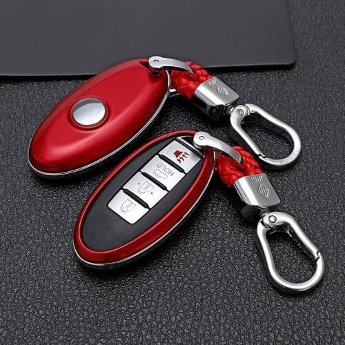 Car Key Case Fit For Infiniti Q30 Q50 QX60 Q70L QX80 Nissan Qashqai 370 Z Leaf Kicks Sylphy Juke Fob Cover Keychain Shell Box