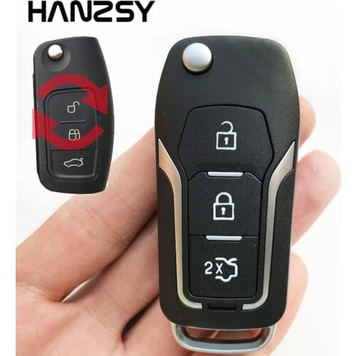 3 Buttons Car key case For Ford Focus 2 Fiesta Ecosport Kuga Escape Modified Remote Flip Folding key shell Cover Fob HU101 Blade