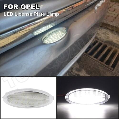 For Opel Astra G Caravan CC Coupe Stufenheck Kasten For Opel Zafira 1999 - 2005 LED License Plate Light Number Plate Lamp SMD