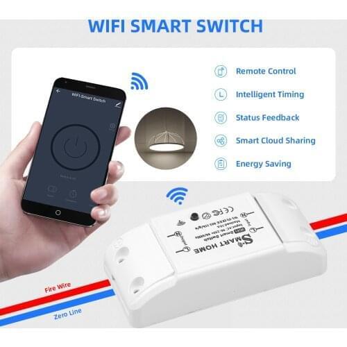 Kebidu 220V Homekit Switch Breaker DIY Smart Home House Wifi Wireless Remote Switch Domotic LED Light Controller Module Relay