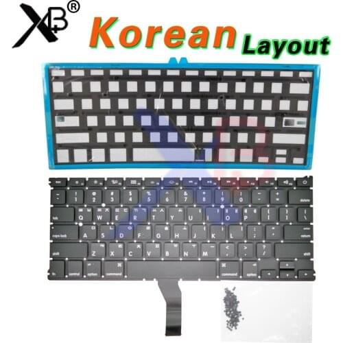 Korea keyboard For MacBook Air 13.3" A1369 A1466 Korean Korea keyboard/Backlight Backlit+100pcs keyboard screws 2010-2017 Years