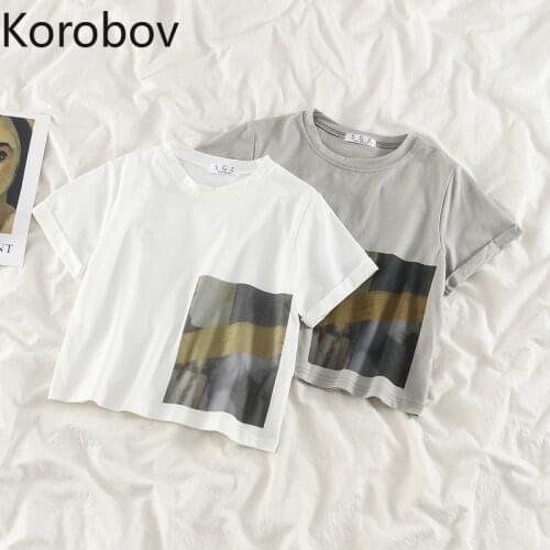 Женские хлопковые футболки KOROBOV China At AliExpress
