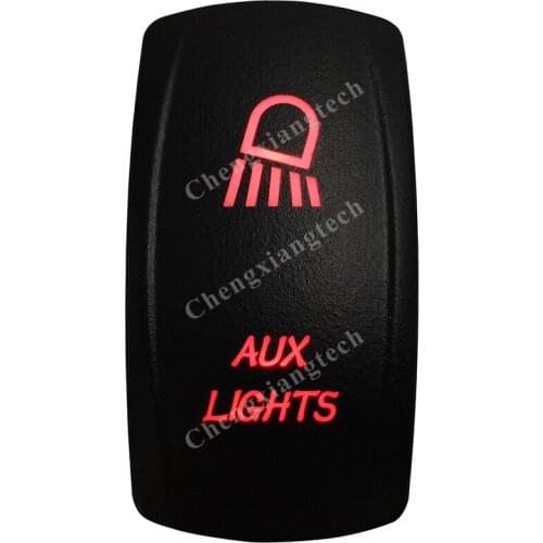 Red Led Car Boat Dashboard Light Rocker Toggle Switch Aux Lights 5P ON OFF SPST for Carling ARB Narva 4x4 Style