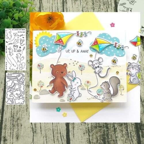 Fly kite Metal Cutting Dies and stamps Talk box Stencils for DIY Scrapbook Photo Album Paper Card Decorative Craft