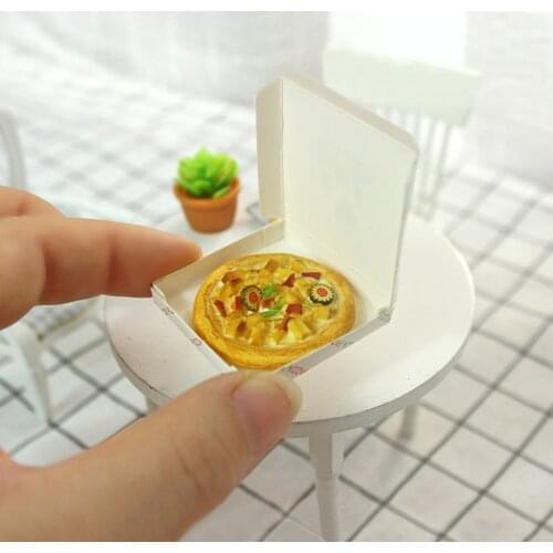 Mini Food Ornament DIY Pizza Miniature Dollhouse Decor 1/6 Doll Accessories