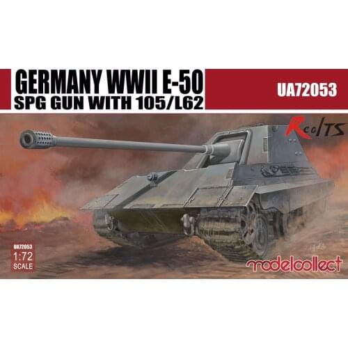 RealTS Model Collect UA72053 1/72 WWII German E-50 SPG Gun With 105/L62