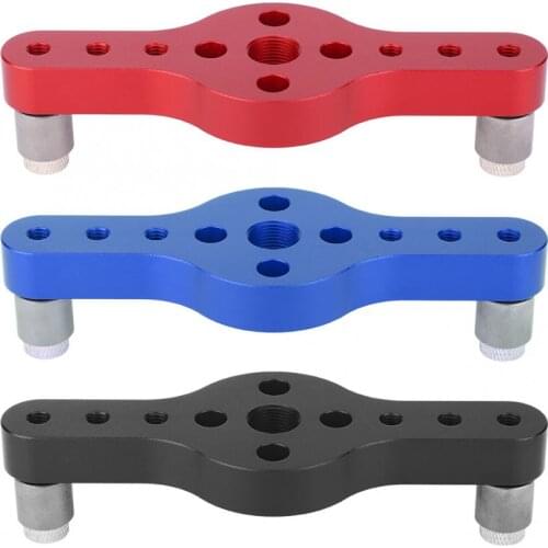 Hole Punch Locator Aluminum Alloy Puncher Gauge DIY Woodworking Drill Guide Locator Tool With 3Pcs Drill Bushing