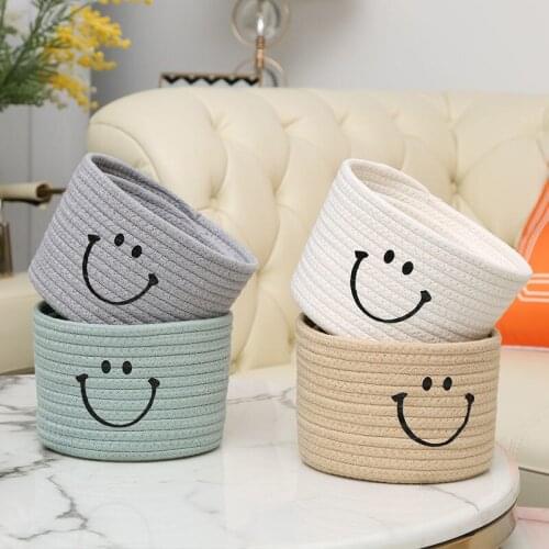 New Storage Basket Imitated Rattan Storage Basket Kitchen Desktop Sundries Snack Storage Box Cute Woven Basket Storage Basket