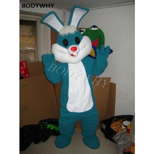 New Easter Rabbit Mascot Costume Plush Fursuit Green Rabbit Bunny Costume Fancy Anime Cosplay Outfits Carnival Halloween Xmas