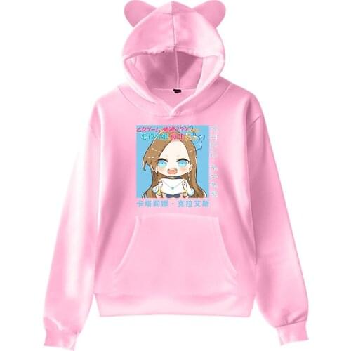 New Listing Anime Monokuma Cat Ear Hoodies Sweatshirts Men Women Tops Casual Kids Hooded Autumn Boys Girls Pink Pullovers Coats