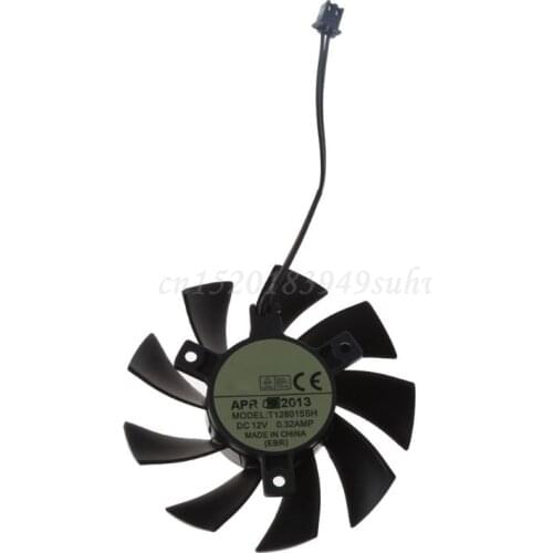 T128015SH 75MM 2Pin DC 12V 0.32AMP Graphics Video Card Cooling Fans For EVGA GTX 650 650Ti GTS 450 Graphics Card Cooler Fans