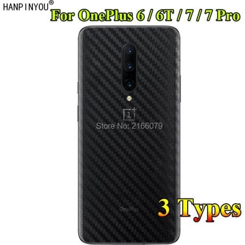 For OnePlus 7 7 Pro 7Pro 6 6T Back Carbon Fiber / Grid / Matte Sticker Durable Transparent Protective Film