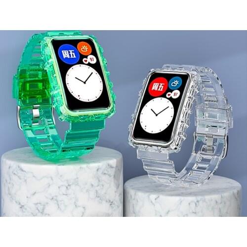 For Huawei Watch Fit Silicone Transparent color Strap Bracelet Strap WristStrap For Huawei Fit Watchbands