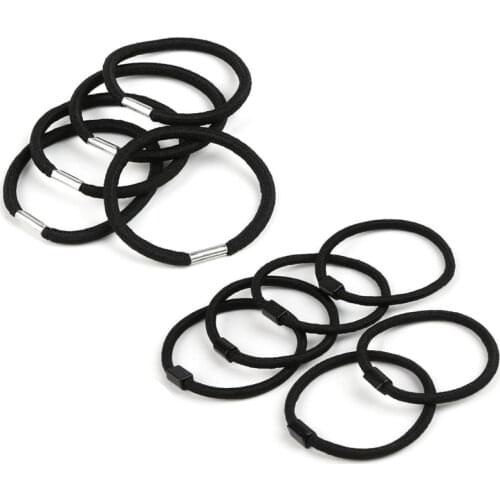 Fashion Black Style 10Pcs Women Girl Elastic Hair Rubber Rope Scrunchie Ponytail Holder Bands hairband for baby girl