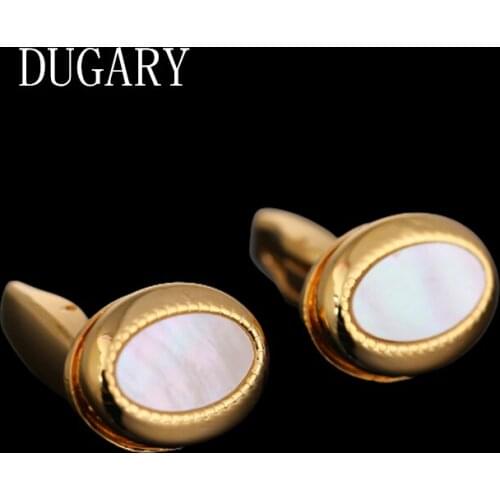 DUGARY Luxury shirt cufflinks for mens cuff buttons cuff links High Quality round metal wedding abotoaduras Jewelry gemelos