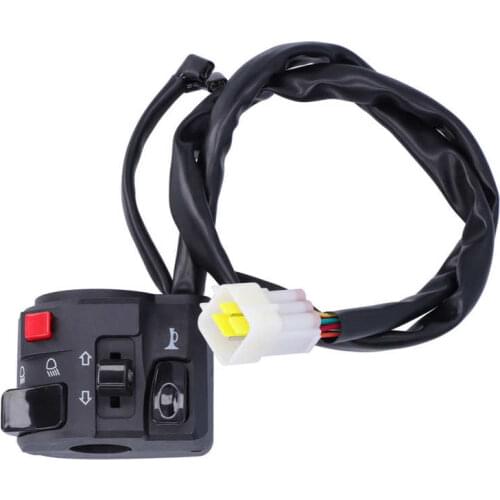 Handlebar Switch 7/8in Motorcycle Handlebar Switch Horn Button Headlight Turn Signal Fog Lamp Controller Handlebar Kill Switch