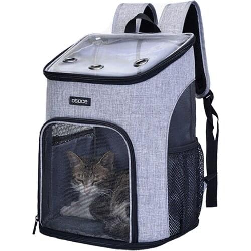 Dog Backpack Carrier Foldable Cat Backpack for Small Cats and Dogs, Ventilated Pet Travel Carrier Bag for Travel Hiking Camping