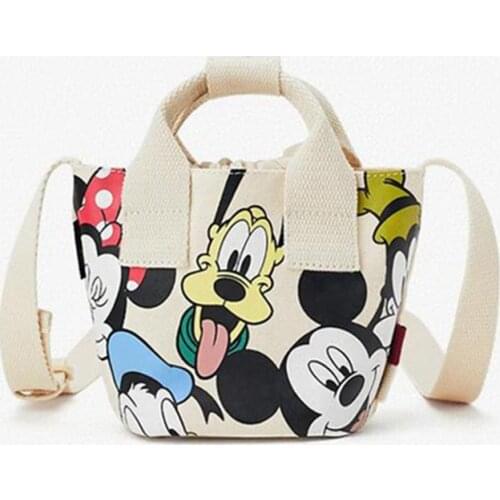Disney mcikey mouse shoulder Bag Women New Shoulder Messenger Bag Cute Printed Canvas Bag handbag