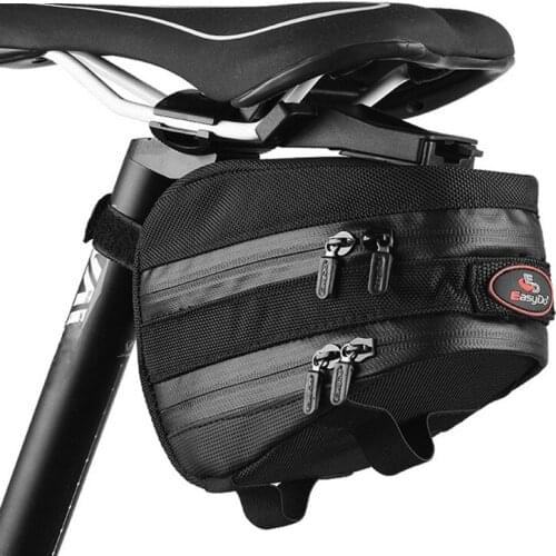 ETOOK Bike Saddle Bag High Density Rain Cover Expendable Bike Rear Bag Waterproof ZipperTool Bag