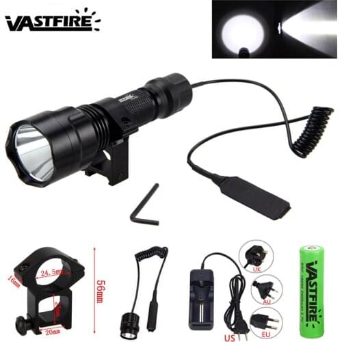 Led flashlight Ultra Bright torch T6 LED Camping Hunting light 2500LM Lanternas Self Defense Tactical Flashlight+18650+Charger