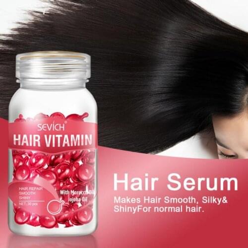 30pcs Hair Vitamin Capsule Pro Keratin Complex Oil Smooth Silky Hair Serum Moroccan Oil Anti Hair Loss Hair Mask Repair Damaged