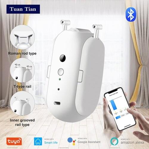 Tuya Smart Curtains Electric Curtain Motor Wireless Automatic Curtain Opener Robot Smart Home Control Works With Google Home