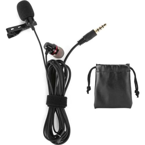 High Sensitivity Anti-interference Microphone Core Lavalier Microphone 2 in 1 Microphone with Earphone for Singing Live