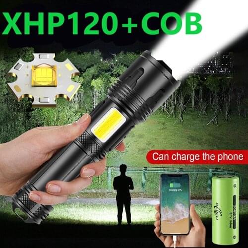 XHP120 Most Powerful Led Flashlight 18650 XHP90 High Power Tactical flash light USB Rechargeable Zoom Led Torch Camping Lantern