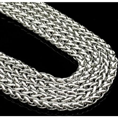 CHIMDOU Ms. Fashion Stainless Steel Chain Retro Punk Style Woven Baskets Small Link Necklace Woman Jewelry Wholesale,AN347
