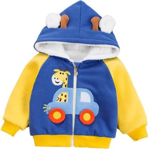 Winter Warm Children Hoodies Baby Boys Girls Sweatshirts Cartoon Long Sleeves Sweater Kids T-shirt Sportswear Pullover Clothes
