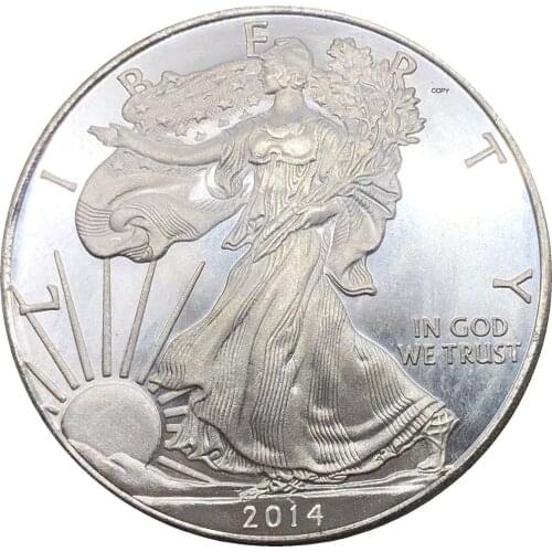 United States 1 Dollar American Silver Eagle Bullion Coin 2014 W Type Plated Silver Commemorative Coin Copy coin